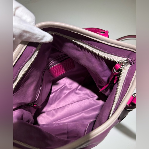 COACH Daisy Spectator Leather Mia
(F23911) Crossbody Silver/Purple/Pink Handbag - Picture 6 of 16